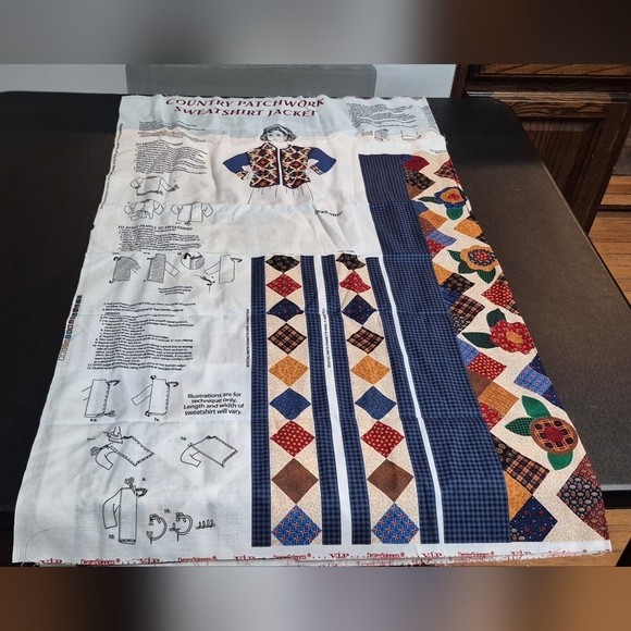 Colorful Patchwork Sweatshirt Jacket - Picture 2 of 4